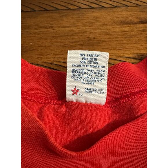 RARE USMC Marine Corps Devil Dog USA Made 2 Sided Graphic T Shirt Large Read - Picture 6 of 9